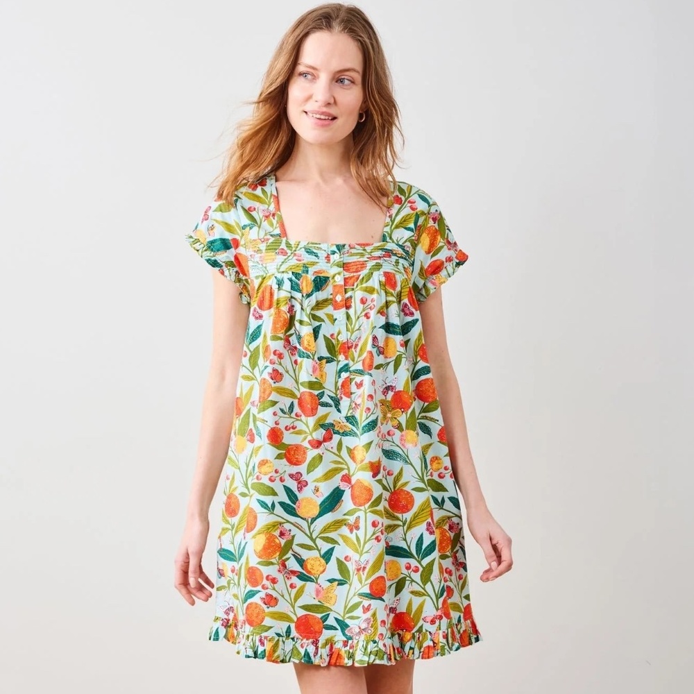 NWT Printfresh Pintuck Nightgown in Butterfly Grove print